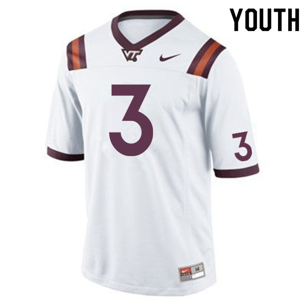 Youth #3 Greg Stroman Virginia Tech Hokies College Football Jerseys Sale-Maroon